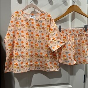 Boys 2pc summer shorts set size 8-9T NEW